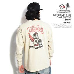 The Endless Summer <strong>エンドレスサマー</strong> TES MECHANIC BUHI LONG SLEEVE T-SHIRT -BEIGE- メンズ <strong>Tシャツ</strong> 長袖 ロンT 送料無料 ストリート