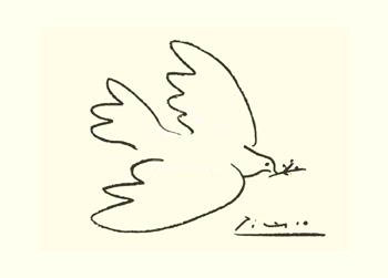 【アートポスター】平和の鳩(50cm×70cm) -ピカソ-