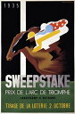 【AM.カッサンドル 絵画アートポスター】Sweepstake (533x813mm) - おしゃれインテリアに - (余白カット済みポスター) 競馬 ポスター