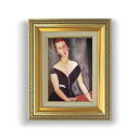 【絵画 油絵 直筆仕様】モディリアーニ ヴァン・ムイデン夫人の肖像 SMサイズ 額入り 372×303mm 額縁ガラス板 ｜ 絵画 アート インテリア 壁掛け複製画