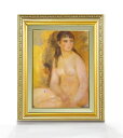 【油絵 直筆仕上げ】ルノワール　裸婦　F4　 【額縁付】　絵画　販売　 4号　油彩　人物画　477×390mm　送料無料