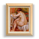 【油絵 直筆仕上げ】ルノワール 座る裸婦(2) F6 【額縁付】　絵画　販売 6号　油彩　人物画　556×465mm　送料無料