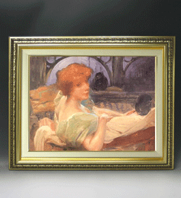 アルベール・ベナール Portrait of Madame Georges Rodenbach F6　　【油絵 直筆 複製画】【布張りキャンバス・ガラス板額縁付】