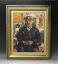 ゴッホ タンギー爺さん F6 【油絵 直筆仕上げ 複製画】【キャンバス・額縁付】 絵画 販売 6号 油彩 人物画 554×463mm 送料無料