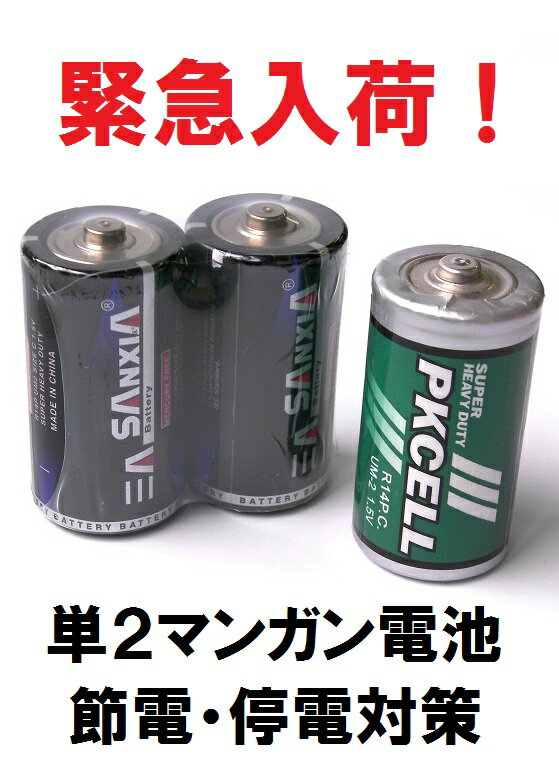 単2マンガン電池　2本セット【10Aug12P】【15Aug12P】