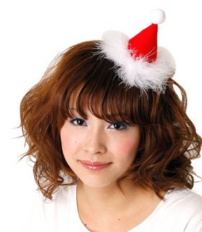 サンタ帽ヘアピン クリスマス コスプレ コスチューム サンタ サンタクロース 衣装