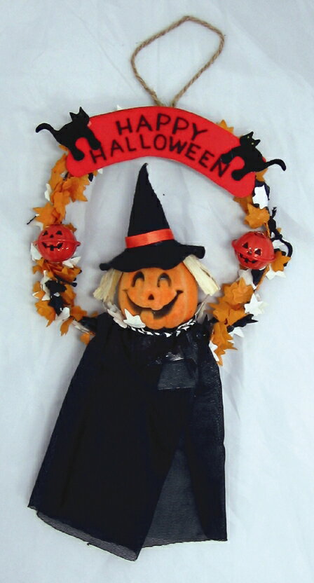 6"Pumpkin Scarecrow Wreath ハロウィン衣装・コスチューム・イベント・コスプレ・ハロウィン・衣装・仮装・ハロウィーン 【06Aug12P】【10Aug12P】