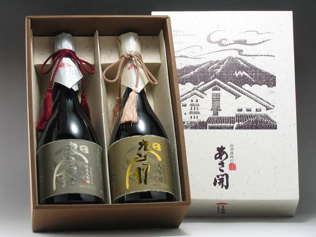 【送料無料】岩手の酒蔵あさ開(あさびらき)「旭扇」飲み比べセット720ml2本FS_708、【2sp_120810_ blue】、お中元・御中元ギフト、敬老の日、復興支援に東北の酒をプレゼントお土産贈り物に。岩手県産地酒・日本酒を応援全国新酒鑑評会金賞「現代の名工」が醸す、酒蔵あさ開の最高級酒2本セット