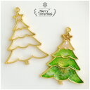 【10個】レジン枠 空枠 クリスマスツリー クリスマス/Xm...