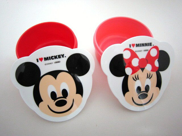 ディズニー　ミッキーマウス＆ミニーマウス　デザートケース2点セット　（フルーツケース）　 【Disneyzone】