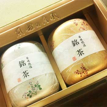 【送料無料】深蒸し八女茶80g　2本缶入り