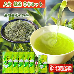 お茶 八女茶 緑茶 100g 5袋<strong>セット</strong> +1本おまけ 茶葉 煎茶 送料無料 深蒸し茶 福岡 八女 通販 日本茶 新茶 お茶葉 <strong>急須</strong> 国産 八女 煎茶 産地直送 リーフ 美味しい 無添加 お得 お土産 贈り物 業務用 母の日 父の日 プレゼント 送料無料