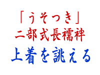 二部式「うそつき」長襦袢　〔上着を誂える〕