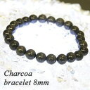 ブレスレット パワーストーン プレゼント炭ブレスレット 8mmメンズ レディース 炭玉 健康グッズ チャコールp-014 メール便【楽天スーパーSALE価格】【53%OFF】