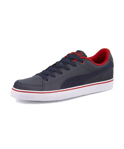 PUMA(プーマ) COURT POINT VULC V2 SL SD BG(コートポイントバルクV2SLSDBG) 366142 04 ピーコート/リボンレッド | スニーカー シューズ 靴 ローカット ローカットスニーカー レディース スニーカーレディース レディースシューズ ブランド カジュアルシューズ くつ