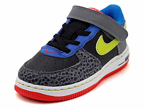 NIKE(ナイキ) FORCE 1 SL(TDV)(フォース1LOWSL(TDV)) 488350 066 ブラック/サイバー/クールグレー/ソア