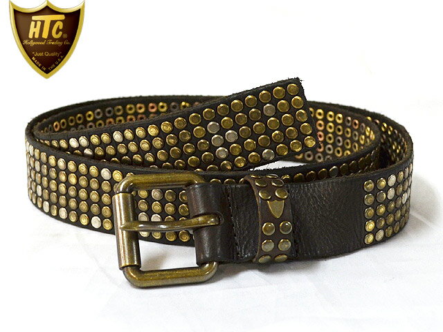 HTC EURO ベルト 5,000 STUDS 1.5inch BELT D.BROWN 【R】HTC ベルト 【レビューを書いたら1000円引き!!】