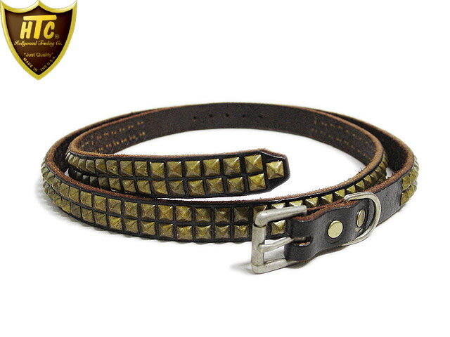 HTC ベルト #PYRAMID LONG 0.75inch BELT ANOTHER HEAVEN別注 BLACK/BRASS 【R】