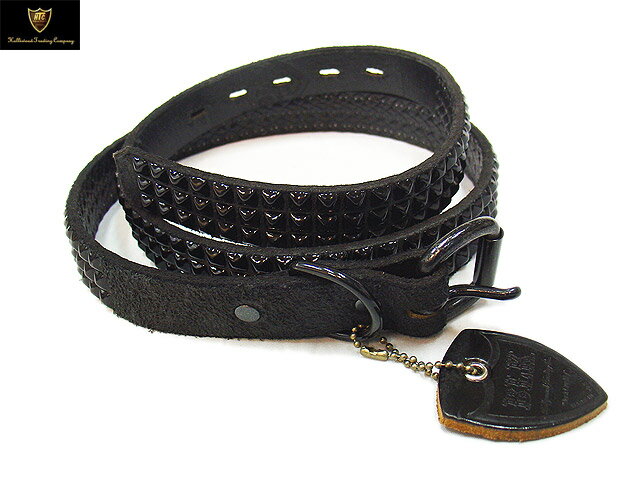 HTC BLACK ベルト #BT001 ROUGH OUT LEATHER 1inch BELT BLACK 【R】