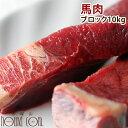 犬 馬肉 生馬肉 ブロック 10kg 酵素 プロバイオティク...