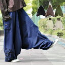 サルエルパンツ レディース 【SPT】ワークポケットオームプリント アラジンパンツ 大きいサイズ 【メール便不可】《アジアン ファッション エスニック ファッション 梵字 ヒンディー カーゴパンツ アラジンパンツ ニッカポッカ ladies ethnic pants》