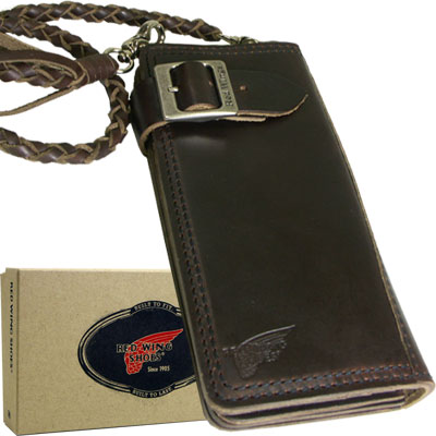 【楽天ランキング入賞!】 【送料無料】【ライダーズウォレット】限定!!レッドウイング プレミアム サイフ【長財布】ホーウィンレザー社のクロムエクセルレザー長財布RED WING(2108モデル)革編みチェーンつき【メンズ】【紳士】【ビジネス】【レザー】【革】【ランキング】【人気】【ブランド】財布メンズ財布askas