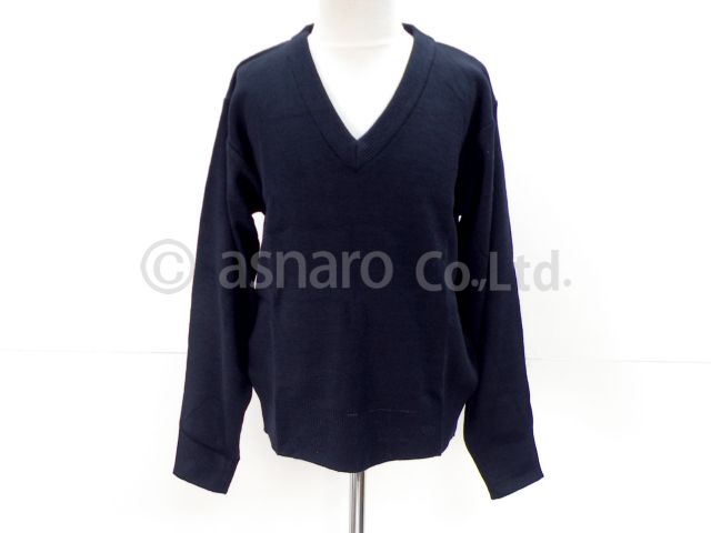 スクール セーター Vネック 紺 子供 ジュニア 男の子 長袖 スクールセーター 全1色...:asnaro-f:10136791