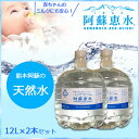 【送料無料】阿蘇恵水 ウォーターサーバー用ボトルウォーター 12L×2本セット ボトル水 ワンウェイボトル 飲料水 常備水