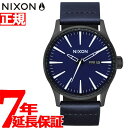 ニクソン NIXON セントリーレザー SENTRY LEATHER 腕時計 メンズ ALL BLACK / DARK BLUE NA1052668-00【2018 新作】