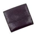 ルイヴィトン Louis Vuitton 二つ折り財布 エピ ポルトフォイユエリーズ◆カシス(パープル系) エピレザー◆定番人気【中古】 ◆ M6363K - t9500