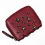 ジミーチュウ JIMMY CHOO コインケース スタッズ レッド レザーxメタル レディース メンズ【中古】【定番人気】 - t11981