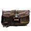 プラダ PRADA 斜め掛けショルダーバッグ ブラウン系 レザーxナイロン 【中古】【定番人気】 - t12789