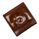 カルティエ Cartier コインケース パンテール ブラウンxシルバー レザー レディース メンズ 【中古】【定番人気】 - t13066