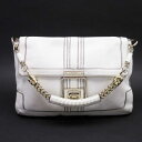 アニヤハインドマーチ Anya Hindmarch ショルダーバッグ ワンショルダー アイボリーxゴールド レザー レディース 【中古】【定番人気】 - t13109