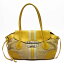 プラダ PRADA ショルダーバッグ イエローxナチュラルxベージュ ストローxレザーxパイソン レディース 【中古】【定番人気】 - t13568