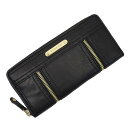 マイケルコース MICHAEL KORS ラウンドファスナー長財布 ブラックxゴールド レザー レディース 値下げ商品【中古】【定番人気】 - t13603