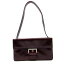 プラダ PRADA ショルダーバッグ ブラウンxシルバー レザー レディース 【中古】【定番人気】 - h19390