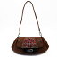 プラダ PRADA ショルダーバッグ 2Wayバッグ クラッチバッグ ブラウンxレッド レザーxストーン レディース 【中古】【定番人気】 - t14290