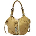 プラダ PRADA ショルダーバッグ トートバッグ ベージュxブラウン系 レザー レディース 【中古】【定番人気】 - a1549