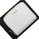 フルラ FURLA ラウンドファスナー財布 ホワイトxゴールド レザー レディース 【中古】【定番人気】 - t15072