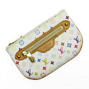ルイヴィトン Louis Vuitton コインケース キーリング付き モノグラムマルチカラー ポシェットMM ホワイト レザー レディース M60028 【中古】【定番人気】 - t15154