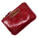 ルイヴィトン Louis Vuitton コインケース 小銭入れ キーリング付き モノグラム・ヴェルニ ポシェット・クレNM 推定ルージュ パテントレザー 【中古】【定番人気】 - t15728