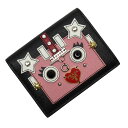 プラダ PRADA 二つ折り財布 ブラックxピンクxホワイトxシルバーxゴールド サフィアーノレザー レディース 1MV204 値下げ商品【中古】【定番人気】 - h23152