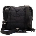 プラダ PRADA 斜め掛けショルダーバッグ 三角ロゴ NERO(ブラック) ナイロン レディース 【中古】【定番人気】 - h23671c