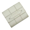 シャネル CHANEL Wホック二つ折り財布 アイボリー レザー レディース 【中古】【定番人気】 - t16117d