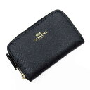 コーチ COACH コインケース ネイビー系xゴールド レザー 【中古】【定番人気】 - x3368
