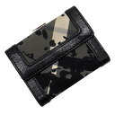 バーバリー BURBERRY 二つ折り財布 ノバチェック ブラック系 ナイロンxレザー 【中古】【定番人気】 - g2872a