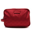 グッチ GUCCI セカンドバッグ ポーチ GG レッド系 ナイロンxレザー 510338 【中古】【定番人気】 - g3114a