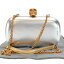 アレキサンダーマックイーン Alexander McQueen バッグ スカル ゴールドxシルバー レザーx金属素材 ショルダーバッグ パーティバッグ レディース 【中古】【定番人気】 - r7169
