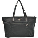 プラダ PRADA ショルダーバッグ 三角プレート ブラック ナイロンxレザー レディース 【中古】【定番人気】 - s0718